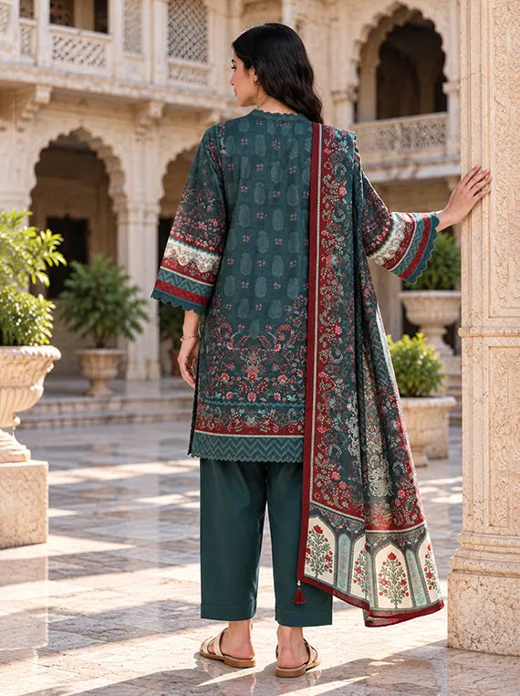 Zellburry Printed Khaddar Unstitched Collection'26 (WUWQ1X30131)