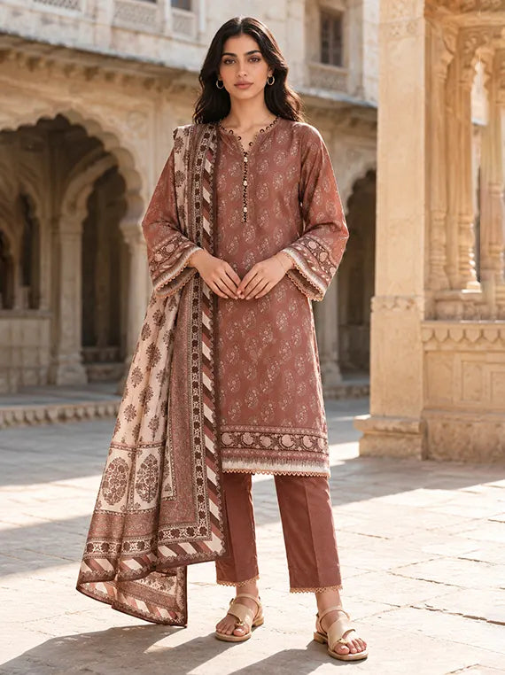 Zellburry Printed Khaddar Unstitched Collection'26 (WUWQ1X30135)