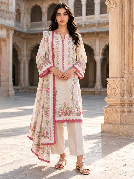 Zellburry Printed Khaddar Unstitched Collection'26 (WUWQ1X30145)