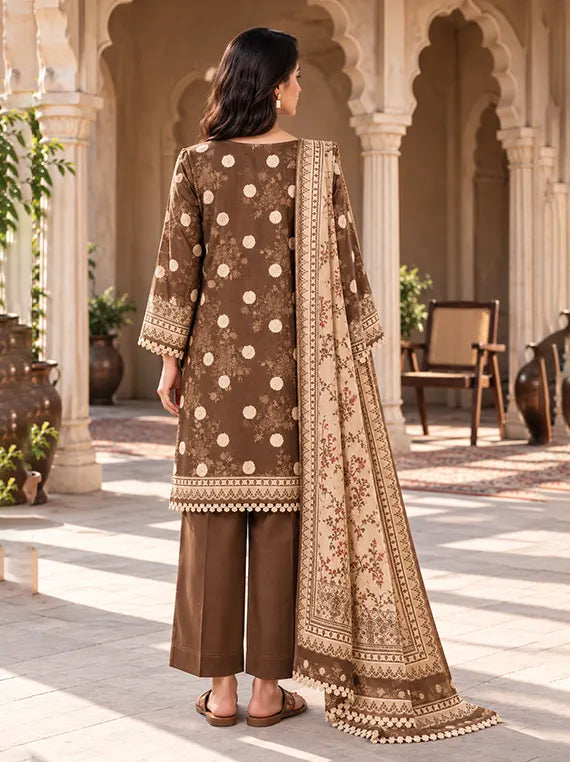 Zellburry Printed Khaddar Unstitched Collection'26 (WUWQ1X30214)