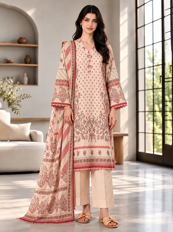 Zellburry Printed Khaddar Unstitched Collection'26 (WUWQ1X30218)