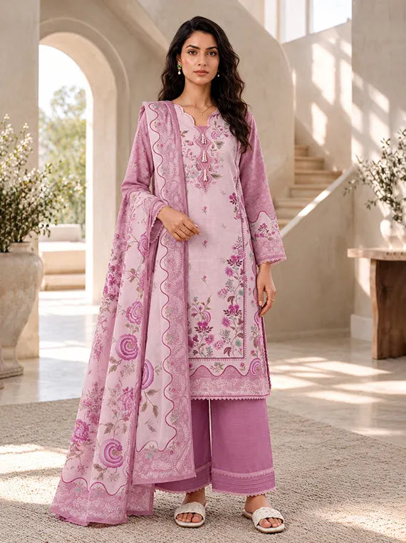 Zellburry Printed Khaddar Unstitched Collection'26 (WUWQ1X30286)