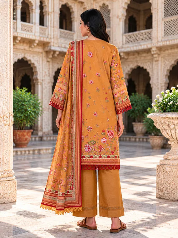 Zellburry Printed Khaddar Unstitched Collection'26 (WUWQIX30133)