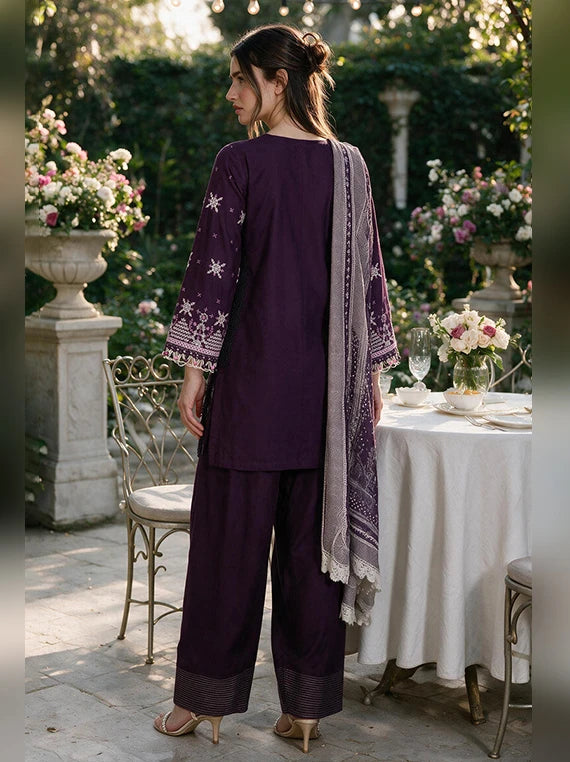 Zellbury Chikankari Cambric Cotton Unstitched Collection 2026 (WUS26E34101)