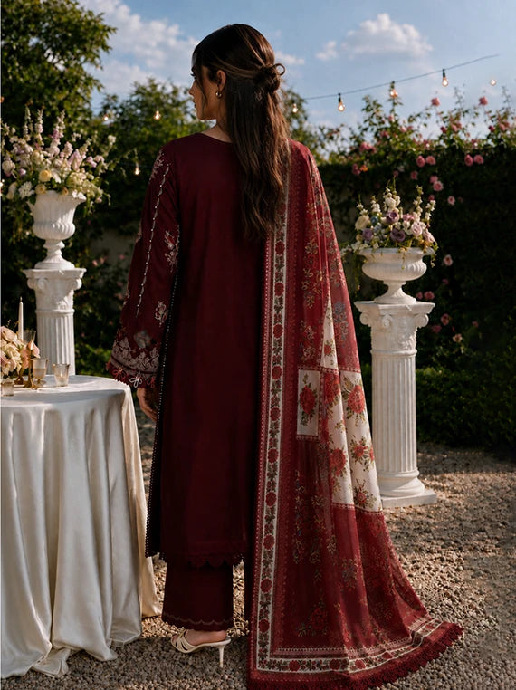 Zellbury Chikankari Cambric Cotton Unstitched Collection 2026 (WUS26E34107)