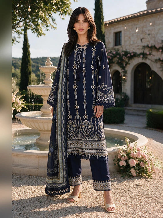 Zellbury Chikankari Cambric Cotton Unstitched Collection 2026 (WUS26E34111)