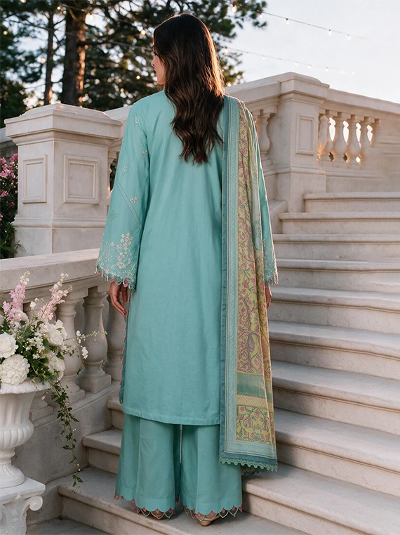 Zellbury Chikankari Cambric Cotton Unstitched Collection 2026 (WUS26E34112)