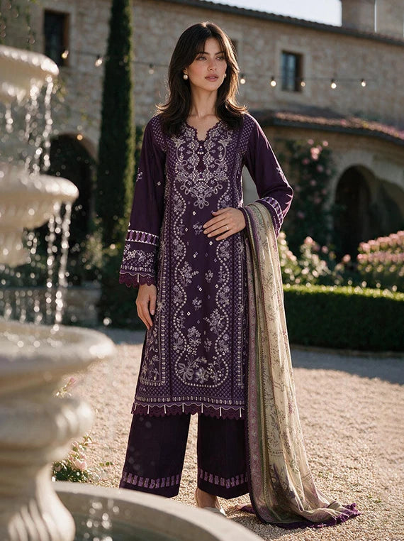 Zellbury Chikankari Cambric Cotton Unstitched Collection 2026 (WUS26E34113)