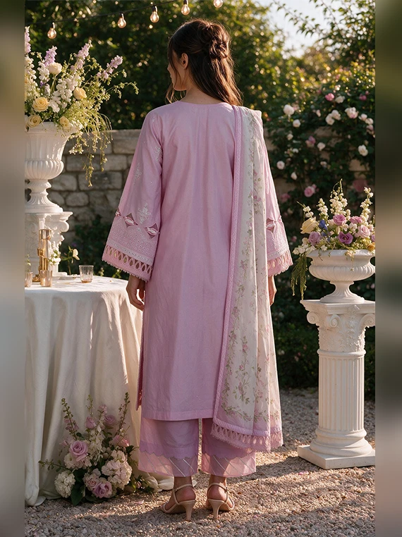 Zellbury Chikankari Cambric Cotton Unstitched Collection 2026 (WUS26E34114)