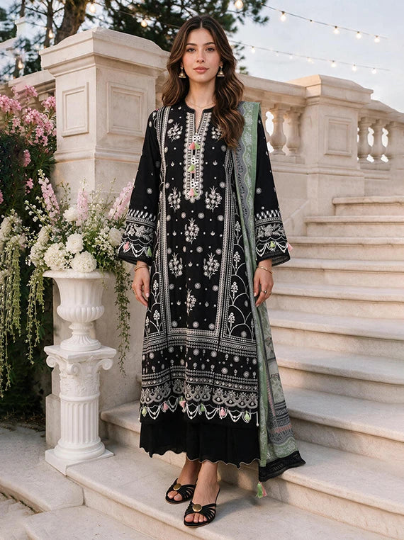 Zellbury Chikankari Cambric Cotton Unstitched Collection 2026 (WUS26E34124)