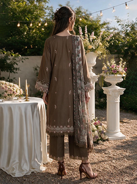 Zellbury Chikankari Cambric Cotton Unstitched Collection 2026 (WUS26E34128)