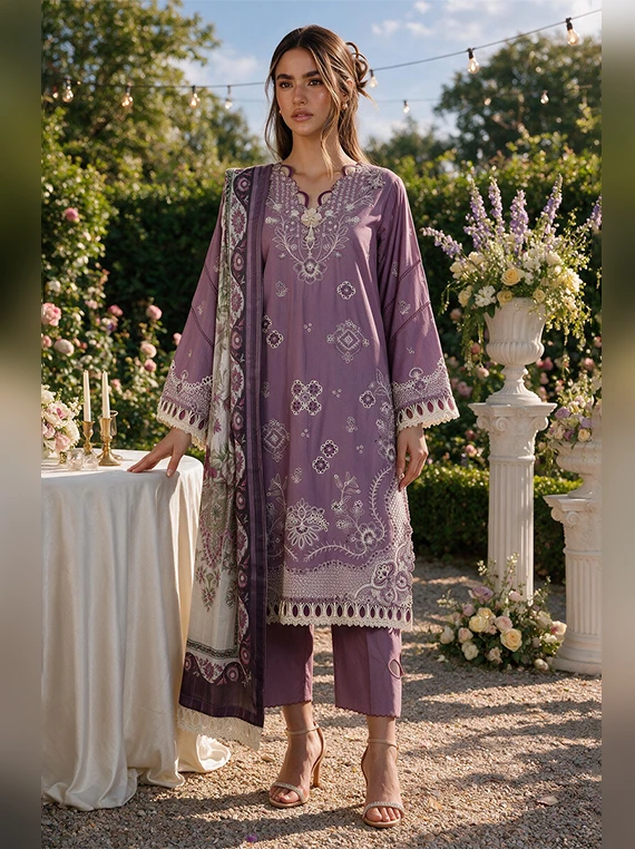 Zellbury Chikankari Cambric Cotton Unstitched Collection 2026 (WUS26E34133)