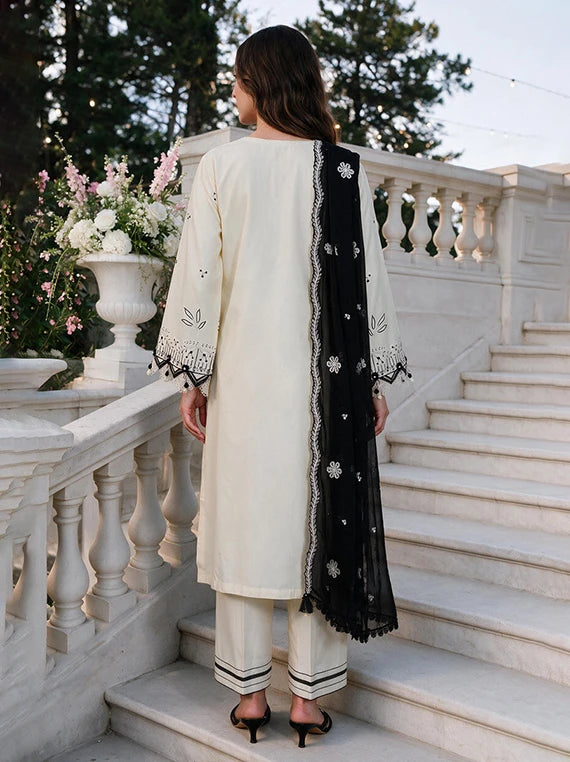 Zellbury Chikankari Cambric Cotton Unstitched Collection 2026 (WUS26E34135)