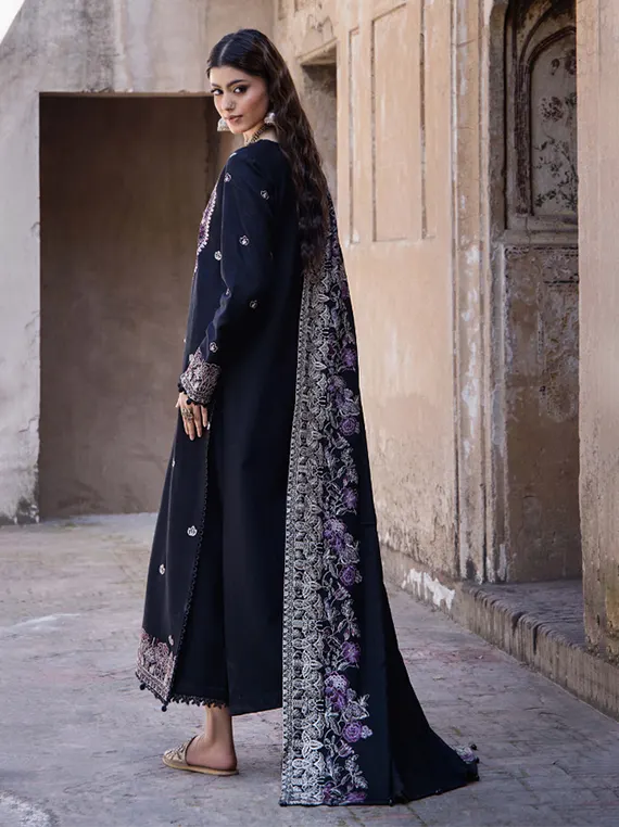 Zephyr Embroidered Wool By HumDum Collection 2026 (D-01)