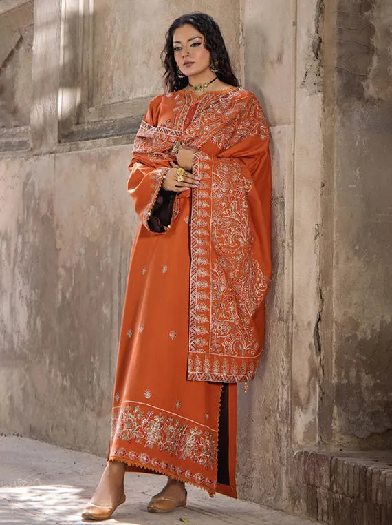 Zephyr Embroidered Wool By HumDum Collection 2026 (D-04)
