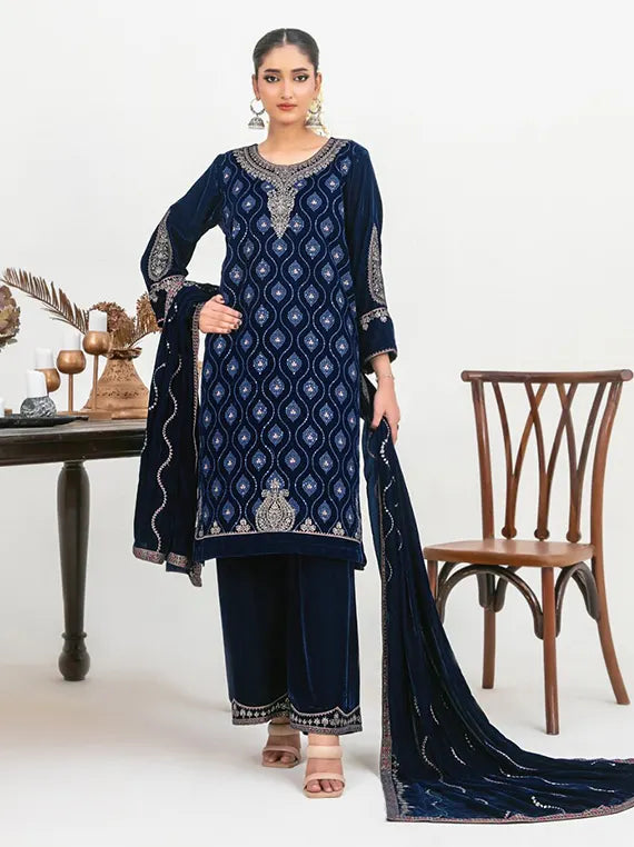 Zuakh by Tawakkal Fabrics Unstitched Embroidered Velvet Collection'26 (D-6735)
