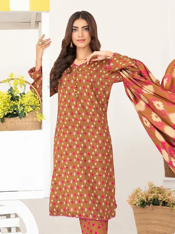 Zurina Printed Leather Peach Collection 2025 by Tawakkal Fabrics (D-4480)