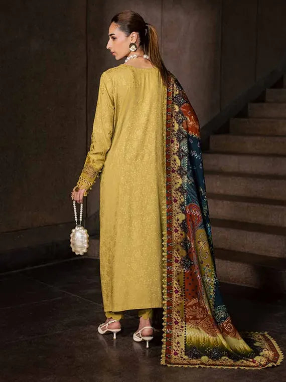 Maya Linen by Nureh Embroidered Unstitched Collection'26 (NW-129)